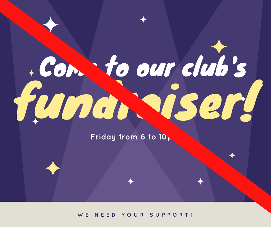 Come to our fundraiser flyer Come to our college fundraiser flyer